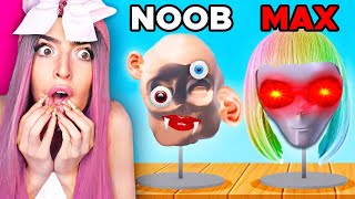 Noob vs MAX LEVEL in Funny SCULPT PEOPLE App Game [upl. by Oicirtap862]