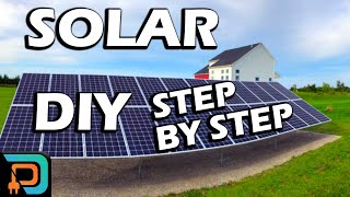 DIY 9kW Grid Tie Ground Based Home Solar Panel System Installation [upl. by Kciwdahc851]