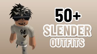 TOP 50 SLENDER OUTFITS ROBLOX  SLENDER ROBLOX OUTFITS  Shinobi GamingYT [upl. by Hoppe]