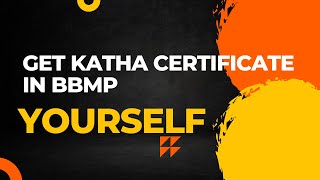 BBMP  How to get Katha Certificate  Katha Extract without bribe [upl. by Keon258]