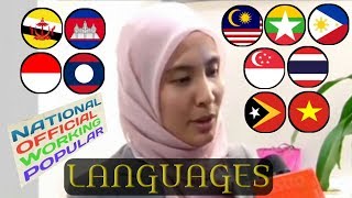 National amp Official Languages Working Languages and Popular Foreign Languages in Southeast Asia [upl. by Nidnerb927]