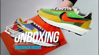 Sacai Nike LDV Waffle Unboxing  Review [upl. by Annairdna]