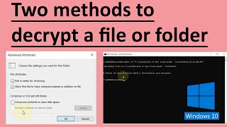 How to decrypt a file in Windows 10 [upl. by Neumeyer]