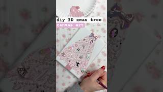 diy 3D christmas tree canvas painting 🎄🎀 holidaywithyoutube christmastree [upl. by Muirhead]