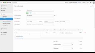 Zoho Invoice Creating Your First Invoice [upl. by Anilave]