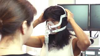 How to use a CPAP machine fitting a face mask [upl. by Moyers]