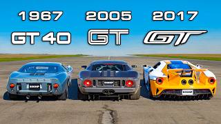 Ford GT Generations DRAG RACE [upl. by Ayiak]