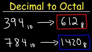 Decimal to Octal Conversion [upl. by Kant]