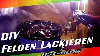 Felgen lackieren  Lackierung auf dem Felgen Schleif und Lackierrotor [upl. by Utimer]