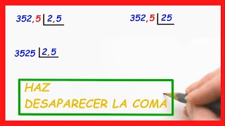 DIVISION CON DECIMALES EN EL DIVIDENDO Y EN EL DIVISOR [upl. by Stephie]