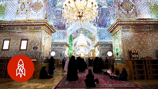 Behold the Shimmering Beauty of Irans Glass Mosque [upl. by Ledniahs]