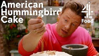 How to Bake a JOYOUSLY Delicious Hummingbird Cake  Jamies Comfort Food [upl. by Rayshell647]