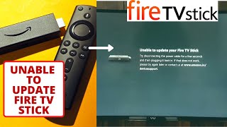 Fix Fire TV Stick Unable to Update Your Fire TV Stick  Unable to Update Your Fire TV Stick Error [upl. by Anelrac417]