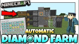 AUTOMATIC DIAMOND FARM💎 Tutorial ⛏️ Minecraft Bedrock  PS4MCPE Xbox WindowsSwitch [upl. by Berkshire]