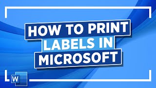 How to Print Labels in Word Microsoft Word Tutorial [upl. by Yennep]