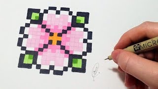 Pixel art Fleur FACILE [upl. by Harelda930]