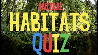 Animal habitats quiz [upl. by Nagem927]