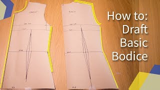 DETAILED HOW TO MAKE BASIC BODICE BLOCK PATTERN  KIM DAVE [upl. by Naleek]