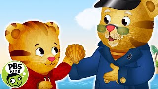 Daniel Tigers Neighborhood  Daniels Beach Treasure Hunt  PBS KIDS [upl. by Anwahsad]