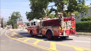 FDNY  Engine 313 amp Tower Ladder 164  quotRaccoon Lagoonquot [upl. by Pilihp]