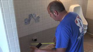 How to install a waterless urinal in a commercial restroom [upl. by Ecinnaj]