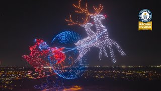 5000 Drone Christmas Light Show GUINNESS WORLD RECORD Full Show [upl. by Nwahsel349]