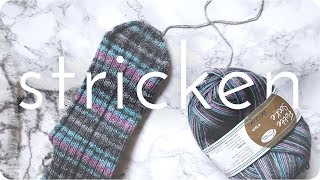 STRICKEN  Socken  Der Maschenstich [upl. by Ahsenauq]