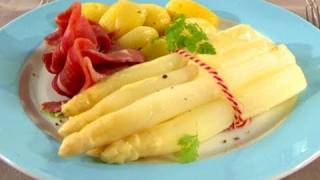 Spargel mit Schinken und Sauce Hollandaise [upl. by Hum]