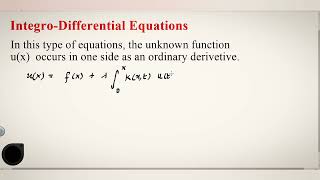 L03  Integro  Differential Equations  Integral Equations  Integral Equations MSc Mathematics [upl. by Crelin]