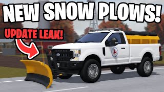 NEW SNOW PLOWS COMING TO GREENVILLE  Roblox Greenville [upl. by Alcott]