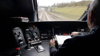 Eurostar drivers eye view travelling at 300 KPH [upl. by Ahseei]