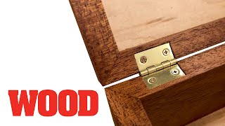 How To Mortise Box Hinges  WOOD magazine [upl. by Ahsirk380]