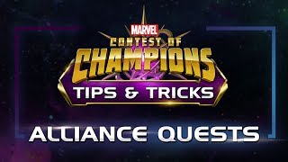 Tips and Tricks Alliance Quests  Marvel Contest of Champions [upl. by Zeculon]