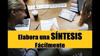 CÓMO HACER UNA SÍNTESIS FÁCILMENTE [upl. by Laughton]