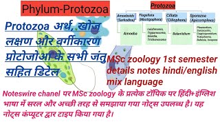 Phylum Protozoa । Protozoa genral characteristics amp classification । Protozoa in hindi [upl. by Kazim]