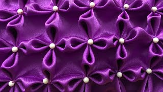 How to sew flower pattern  Canadian smocking cushion cover [upl. by Leva758]