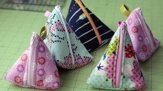 DIY Triangle Zipper Pouch Tutorial [upl. by Nidroj818]