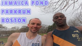 Jamaica Pond Parkrun Boston Massachusetts 16042022 [upl. by Airbmak798]