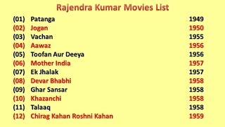 Rajendra Kumar Movies List [upl. by Phares]