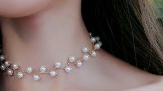 Pearl Necklace Making  DIY [upl. by Leay]