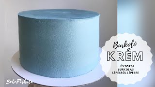 TORTABURKOLÁS krémmel 🎂  Vajkrém RECEPT  BebePiskóta [upl. by Mirth]