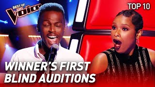 TOP 10  INCREDIBLE Blind Auditions of WINNERS in The Voice [upl. by Akoyin]