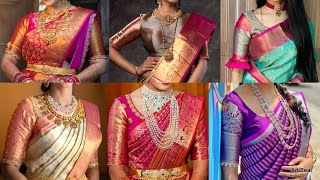 Designer Silk Saree Blouse Designs  25 Amazing Blouse Work Designs For Pattu Sarees [upl. by Fronniah]