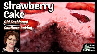 THE BEST Strawberry Cake  1970s Strawberry JellO Cake Recipe [upl. by Eada]