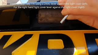 How To Replace Rear Number Plate Lights  Peugeot 206 [upl. by Rene195]