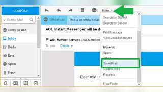 How to Save Important Messages in AOL Mail [upl. by Ykcir]