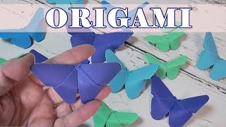 Como hacer mariposas de papel fáciles Origami Papiroflexia [upl. by Ut547]