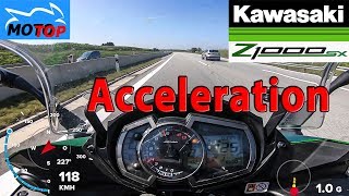 Kawasaki Z1000SX  ACCELERATION  GPS measured [upl. by Tomasina]