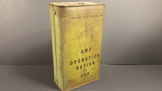 1945 Australian 24 Hour Operation Ration 02 MRE Review Vintage Meal Ready to Eat Taste Test [upl. by Ahders]