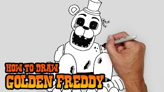 How to Draw Golden Freddy FNAF Video Lesson [upl. by Eislehc]